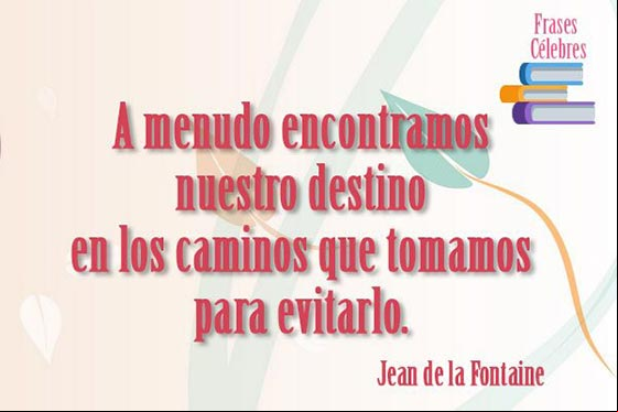 Imagen con frase célebre sobre el destino y lo que encontramos aunque lo evitamos