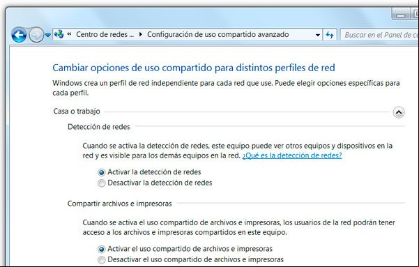 Configurar el uso compartido en una red local Configurar el uso compartido en una red local