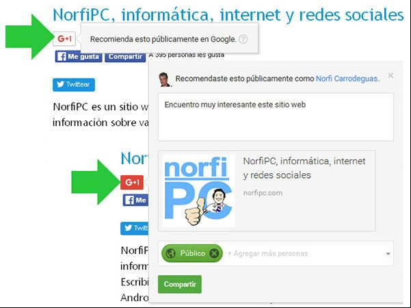 Compartir las páginas de NorfiPC en las redes sociales de internet Compartir las páginas de NorfiPC en las redes sociales de internet